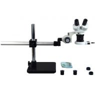 OMAX 20X-40X-80X Boom Stand Single-Arm Stereo Microscope with 54 LED Light