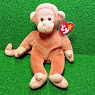 Retired Ty Beanie Baby Bongo The Monkey 1995 Rare PVC Pellets With Errors MWMT