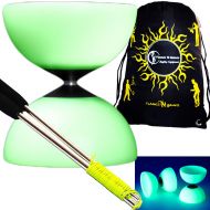Juggle Dream Millennium Glow Diabolos - glow In The Dark Diabolo + Metal Diablo Sticks +Bag