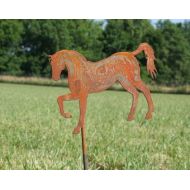 81MetalArt Metal Horse Stake, Rusty Horse Yard Art, horse yard sign, outdoor horse, rustic horse sign, horse stake, horse collector, metal horse sign