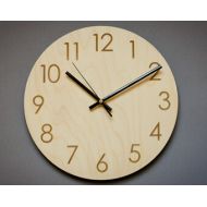 SnazzyNestShop Wall clock / Wooden wall clock / Wood clocks / Large wall clock / Wall clocks modern / Clock / Wood wall clock / Silent wall clock