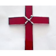 FiestaColor Crucifix, Stained Glass suncatcher, Each beautiful cross is Handmade!