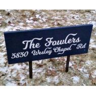 ThePaperPlaceAndMore Address Sign, Address Marker, House Marker, Name and Address, House Number, Address Sign Wood, Home Address Sign, Name Sign, House Sign