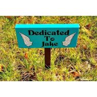 ThePaperPlaceAndMore Angel Wings Garden Sign, Garden Dedication Sign, Custom Garden Marker, Custom Dedication Sign, Custom Angel, Garden Decor, Custom Garden