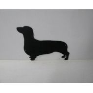 CabinHollowSelect Dachshund 012 Yard Address Sign with Name or Number and Stakes Metal Dog Silhouette