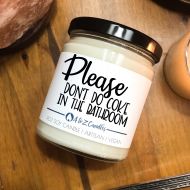 /AtoZCandles Unique Gifts Housewarming Gift Please Dont Do Coke in the Bathroom Funny Bathroom Decor Dont Do Cocaine Soy Candle Scented Candle