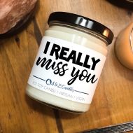 /AtoZCandles Couples Distance, I Really Miss You, Long Distance Gift, I Miss You, Gift for Her, Gift for Him, Gift for Friend, Customized, Personalized
