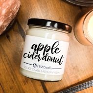 /AtoZCandles Holiday decor gift for her fall candle winter candle autumn candle fall decor autumn decor APPLE CIDER DONUT apple cider candle