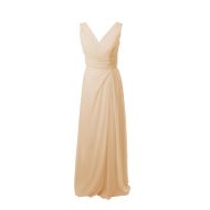 Champagne Classic Long BridesmaidProm Party Evening Dress by Matchimony
