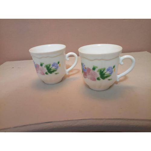  Shpirulina Vintage Cups - 2 Tea Party Set - Vintage Tea Cups - Matched Tea Cups - Bulk Tea Cups- Tea Party- Baby Shower- Bridal Shower