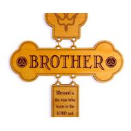 GreatDecorativeCross Gift for Brother - Birthday Gifts from Sister - Personalized Christmas Wall Cross