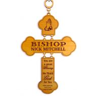 GreatDecorativeCross Pastor Appreciation Gift - Gifts for Bishop - Personalized Christian Cross - Religious Birthday Gift