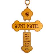 /GreatDecorativeCross Long Distance Gift for Aunt - Auntie Birthday Gifts - Personalized Christmas Cross from Niece and Nephew