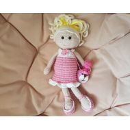 SlingNecklaceAndToys Doll handmade crochet doll cute doll rag doll first doll gift for girls cuddly doll stuffed doll toddler toys baby doll ooak doll baby toys