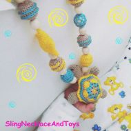 /SlingNecklaceAndToys Teething necklace Nursing necklace Mom necklace Pregnancy gift Mom to be gift New baby gift New mom Maternity gift Teething toy Sensory toy