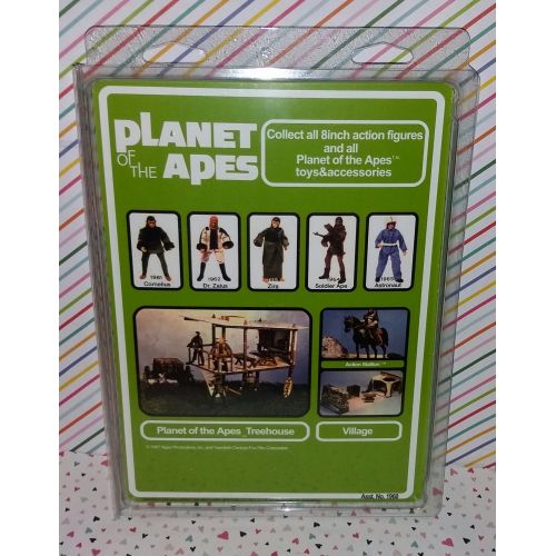  IHadThatToy Vintage 1970s Mego Planet of the Apes Soldier Ape w Silver Coat and Reproduction Bubble