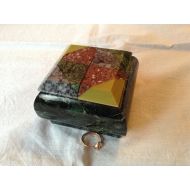 /UralMountains Serpentine Box With Coourful Cover Made of Different Minerals.