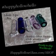 /HappyHollowHello SALE - Glass Filter - Rolling Tips - 5 piece Set - Extra Heavy Wall - Pinch Restriction - Glass Filter - Handcrafted - Kiln Annealed -
