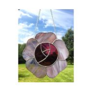 MadeByAliceGlass Stained Glass Pink Rose Flower Sun-Catcher Decoration Gift, Made By Alice Glass