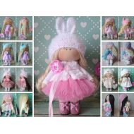 /AnnKirillartPlace Fabric doll Cloth doll Rag doll Textile doll Baby doll Bambole di stoffa Tilda doll White doll Handmade doll Nursery doll Muecas by Elvira