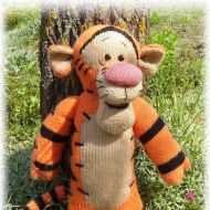 /MamaKlaraDolls Tigger toy Knitted toy Tiger Disney Dirthday gift Handmade toy Tiger art Striped friend Toy animal Gift to the child Big tiger Plush tiger
