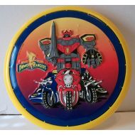 /Toyscomics Mighty Morphin Power Rangers Multi- Colored Flying Disk 9 Wide Saban White, Red,Black Rangers On Motorcycles and Zord on Front 1994