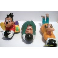 /Toyscomics Disney 3 Goof Troop Bowlers Character Vehicles Burger King Fast Food Toys - Great Birthday Cake Toppers 1992
