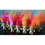 /FreelyVintage Vintage Mini Troll Dolls, Orange Hair, Pink Hair, Red Hair, 1 Trolls, No Name, Unmarked
