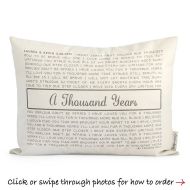 /DoveAndDavid Personalized Song Pillow, Lyric Pillow, Cotton Anniversary, Two Year Anniversary, 2nd Anniversary, Gift For Mom, Gift for Him, Gift For Guy