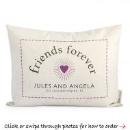 /DoveAndDavid Personalized Gift For Friend, Friends Forever, Gift For Student, Customized Pillow, Throw Pillow, Dorm Decor, BFF Gift