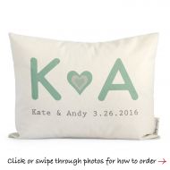 /DoveAndDavid Personalized Gift for Her, Unique 2nd Anniversary Gift, Cotton Anniversary, Gift for Him, Personalized Throw Pillows
