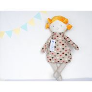 Jumatamade Cloth baby doll personalized fabric dolls, soft doll baby shower, doll Ella