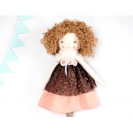 Jumatamade Collectible fabric cloth rag doll, ooak soft heirloom doll, doll maker, doll Lily