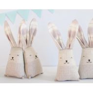 Jumatamade Pastel Easter bunny soft pure linen rabbit toy