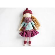/Jumatamade Handmade cloth rag pixie doll, OOAK dolls birthday Christmas gift for girl, heirloom keepsake toy, doll Stella