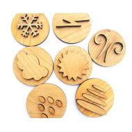 MirusToys play dough stampers - Weather play dough stamps - play stamps - play dough tools - play dough learning - stocking stuffer