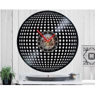 Indigovento Dots clock Vinyl clock Dots steps circles disco wheel designs Dj clock Gift for DJ Home Decor handmade dot vinyl clock