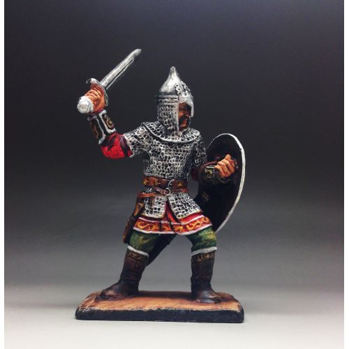  Militaryhistorical Toy Soldiers Russian warrior 13-14 century 54 mm 1/32 scale Art Collectibles Tin Figurine Metal Sculpture Action Figures Hand Painted KR6