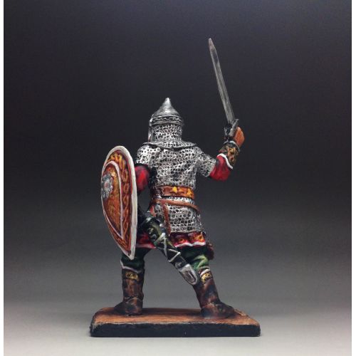 Militaryhistorical Toy Soldiers Russian warrior 13-14 century 54 mm 1/32 scale Art Collectibles Tin Figurine Metal Sculpture Action Figures Hand Painted KR6