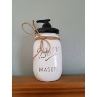 /2findthings Shabby Chic Distressed Mason Jar Soap Dispenser
