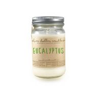 SilverDollarCandleCo 16oz Eucalyptus Scented Candle - Relaxing Soy Wax Candle | Gift for Mom | Handmade Mason Jar Scented Candles | Aromatherapy Candle, Calming