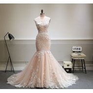 /MyMiLuBoutique Wedding mesh lace dress in powder color