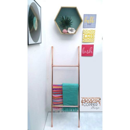  ProperCopperDesign Copper Towel Ladder- Towel Rack