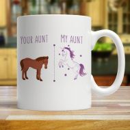 /LoveFamilyAndHome Your Aunt My Aunt Horse Unicorn Funny Coffee Mug For Cool Crazy Aunts Unicorn Mug, Unicorn Mug, Unicorn Horse, Aunt Gift, Niece Gift