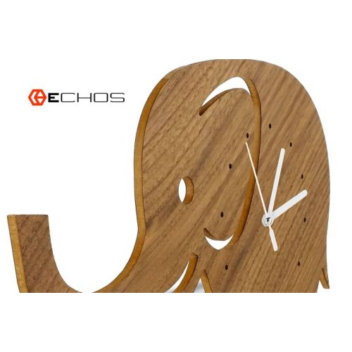  EchosWoodDesign Wooden Elephant Wall Clock