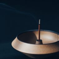 SoulmadeArts Autumn: Incense holder - Modern Home Decor - Zen Art Pottery - Incense Holder - Meditation Yoga