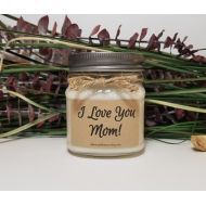 DawnCandleWorx Birthday Gift for Mom - 8oz Soy Candles Handmade - Mom Gift - Stepmom Gift - Worlds Best Mom - Mother of the Bride - Mason Jar Candle