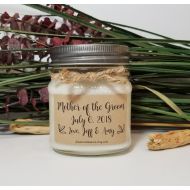 DawnCandleWorx Mother of the Groom Gift - Wedding Day Gift for Mom - 8oz Soy Candles Handmade - Wedding Day Gift for Mother - Gift for Mom - Rustic Wedding
