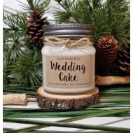 /DawnCandleWorx 8oz Wedding Cake Scented Candles - Soy Candles - Bridesmaid Gift - Rustic Candles - Wedding Gift - Wedding Candles - Unique Gift