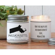 Helloyoucandles Massachusetts Scented Candle - Homesick Gift | Miss Home Gift | State Scented Candle | Moving Gift | College Student Gift | State Candles